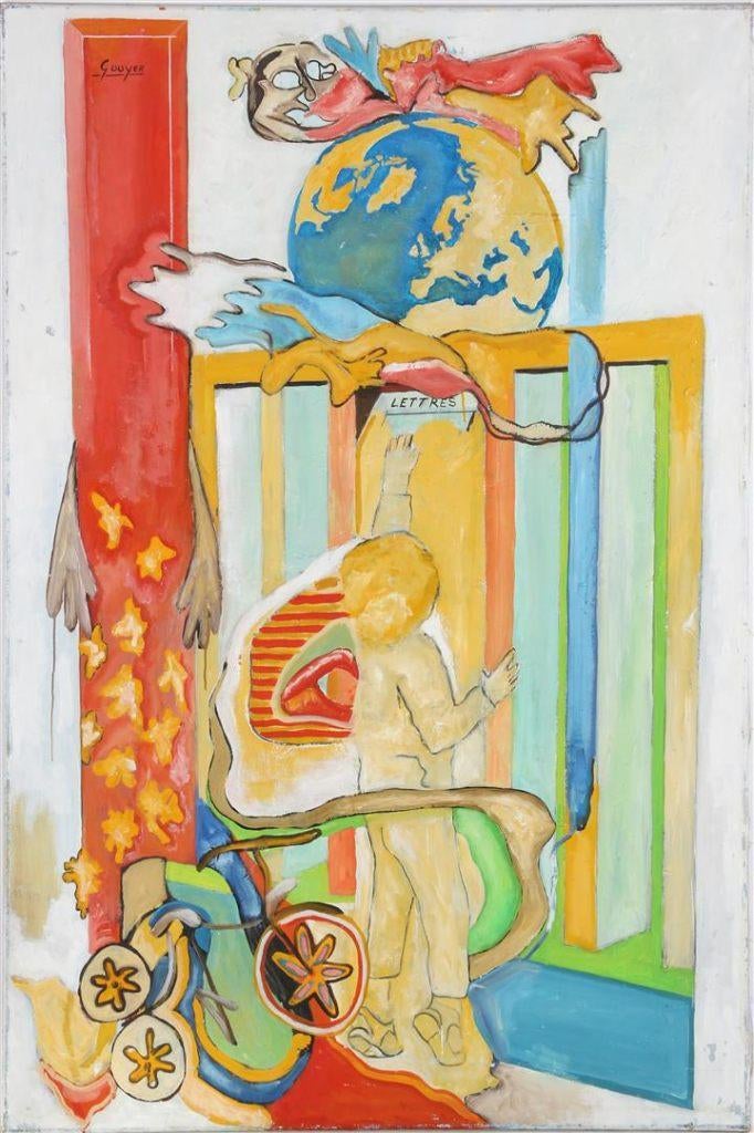 Schilderij Modern doek Hendrik Gooijer 1973, 150x100 cm, Antiek en Kunst, Ophalen of Verzenden