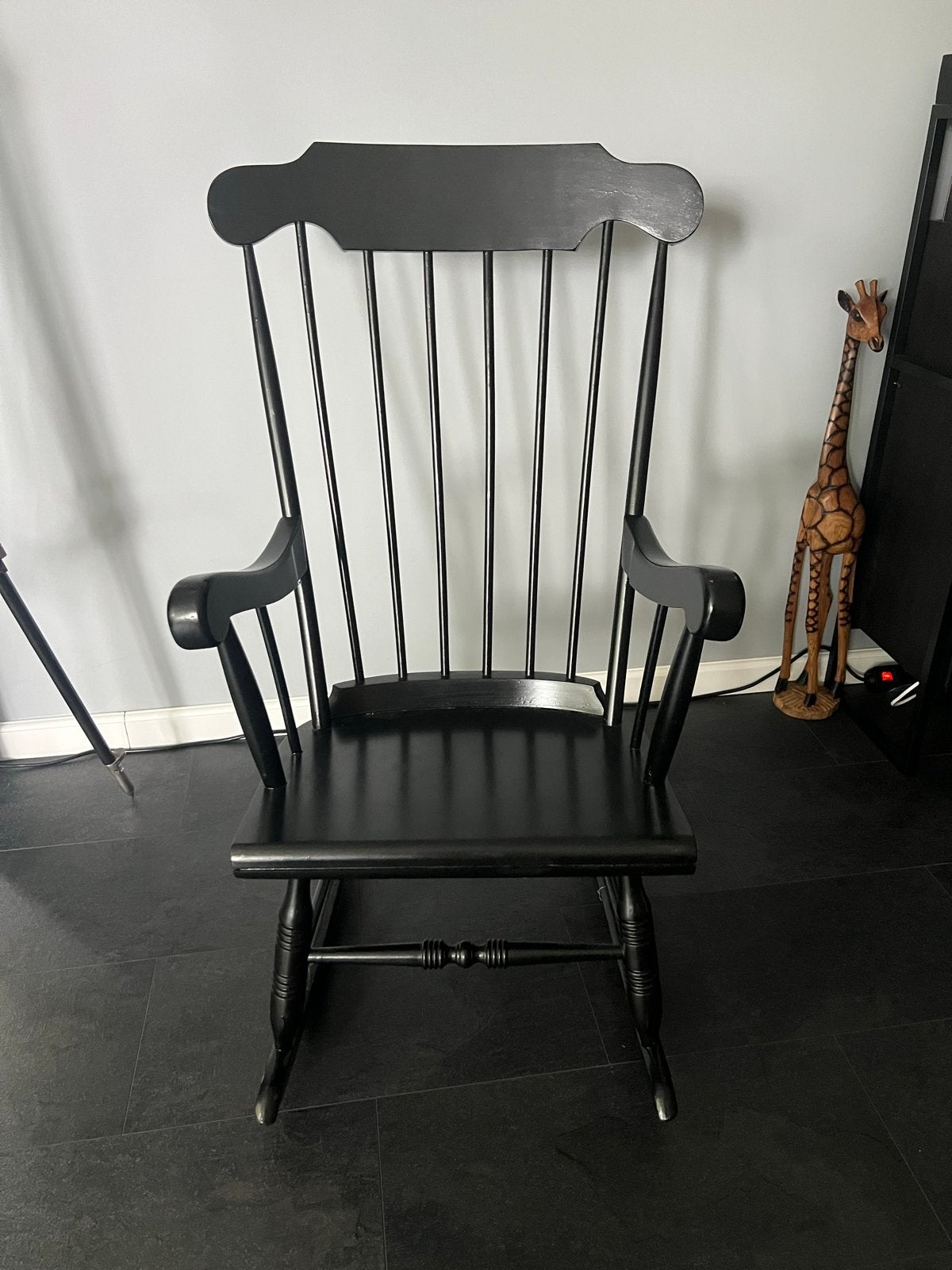 Zwarte schommelstoel, Antiek en Kunst, Antiek | Meubels | Stoelen en Banken, Ophalen