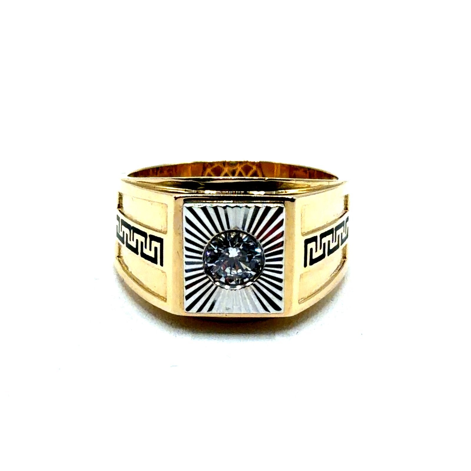 Gouden heren ring 14karaat, 19 tot 20, Nieuw, Ophalen of Verzenden, W