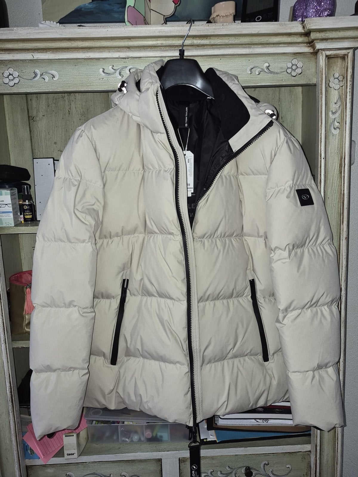 Tom Tailor Recycled down puffer jacket (man, nieuw, XXL), Ophalen of Verzenden, Nieuw, Overige maten, Beige