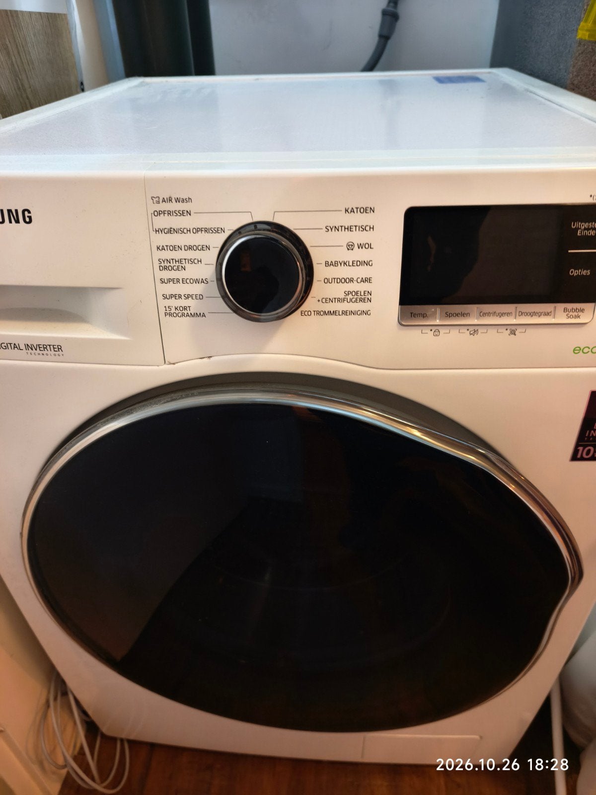 Samsung Wasdroogcombinatie 9 kilo wasmachine droger, Ophalen, 1200 tot 1600 toeren, 8 tot 10 kg, Zo goed als nieuw