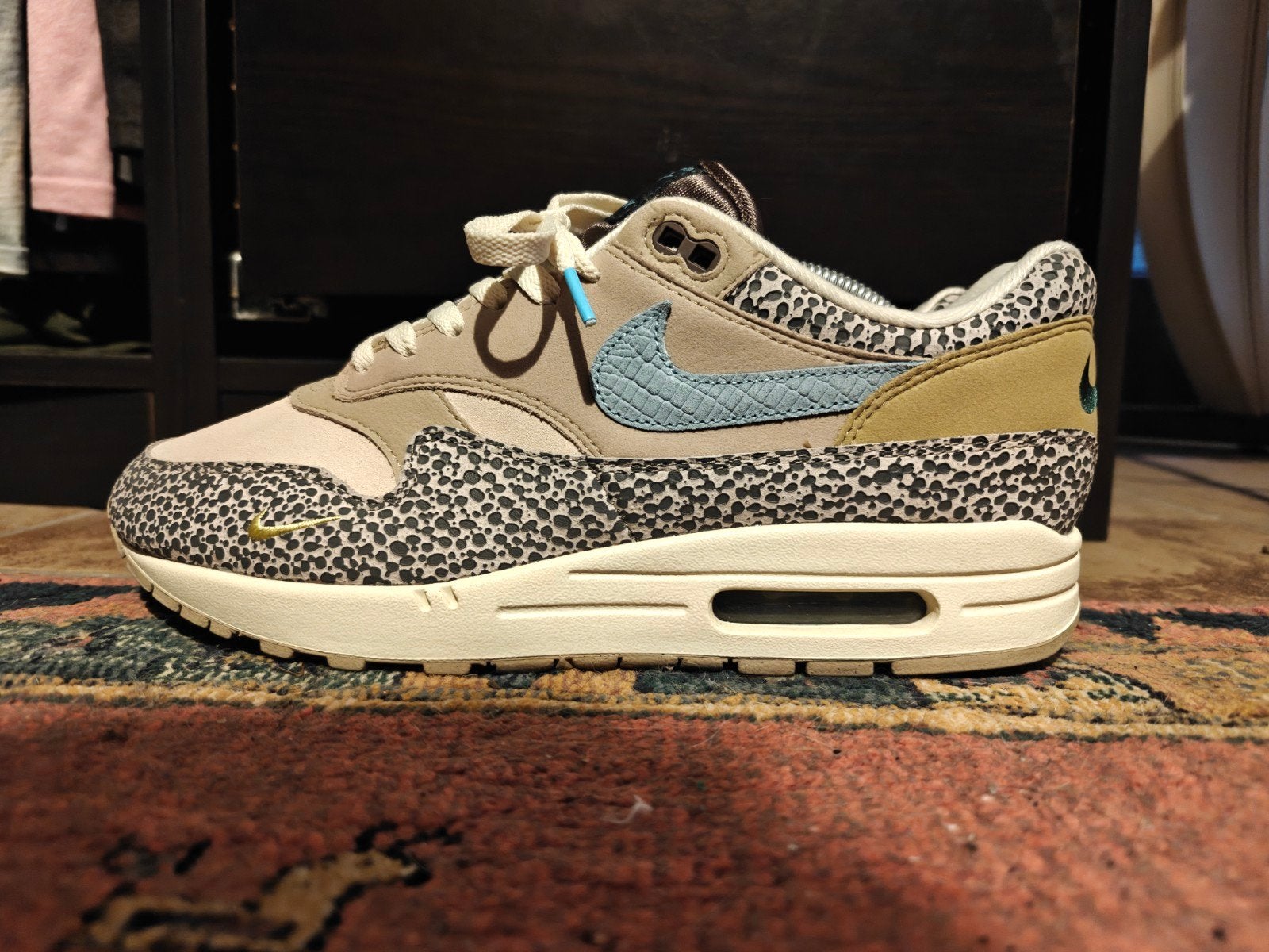 Nike Air Max 1 Cobblestone Safari - Maat 44.5 (valt als 45), Overige kleuren, Nike, Ophalen of Verzenden, Sneakers of Gympen