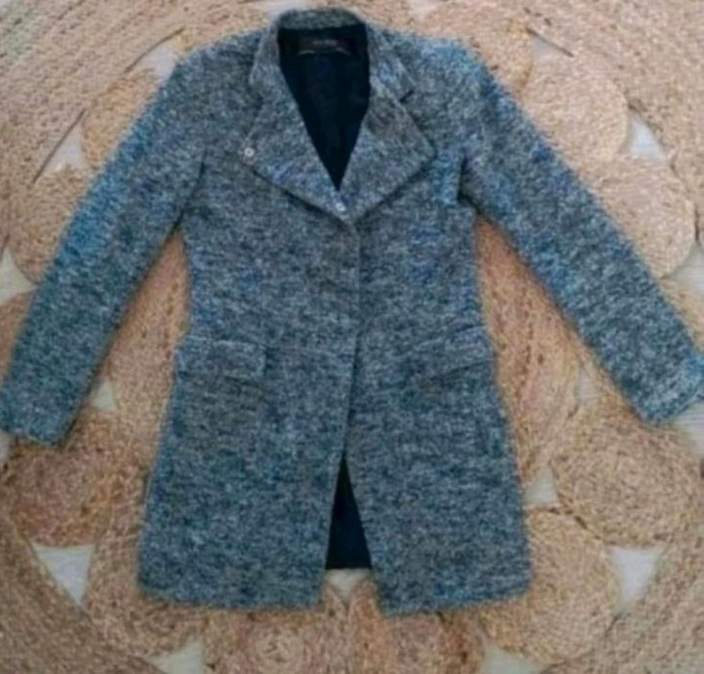Zara BASIC mantel jas ZGAN maat M, Maat 38/40 (M), Blauw, Zara, Ophalen of Verzenden