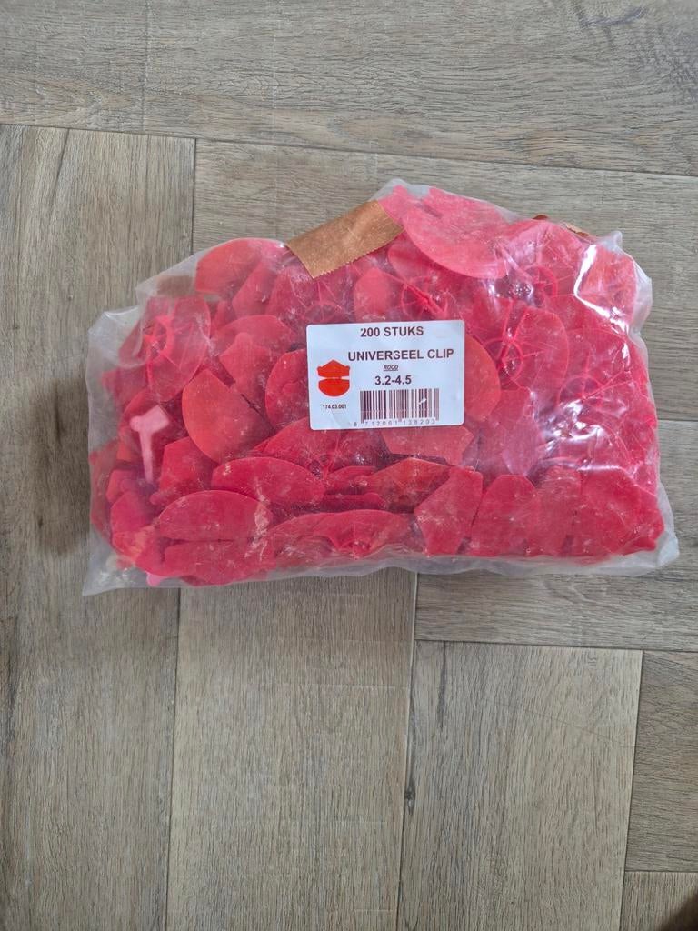 Universele Clips Rood 3.2-4.5 (140 stuks), Ophalen of Verzenden, Nieuw, Minder dan 50 mm, Overige typen