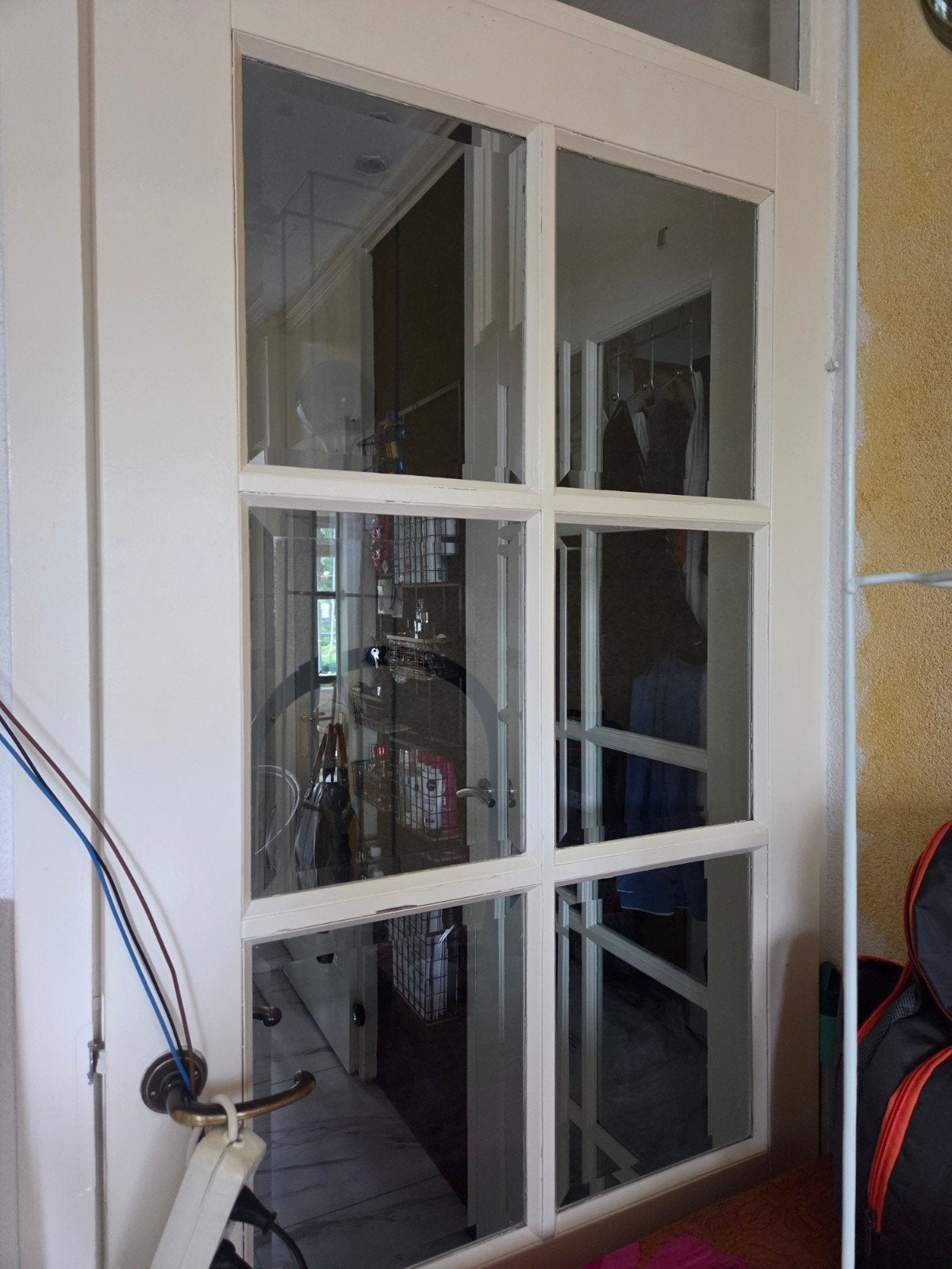 Hardhouten stompe binnendeur, linksdraaiend, Doe-het-zelf en Verbouw, Ophalen, Gebruikt, 80 tot 100 cm, Binnendeur