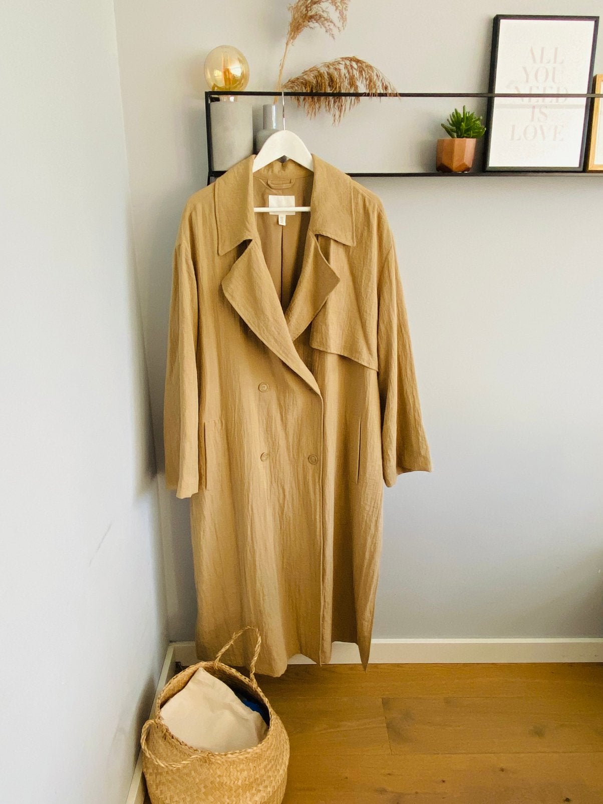 Jas/ jasje/ zomerjas/ overjas/ mantel van H&M, XL/42, Ophalen of Verzenden, Nieuw, Maat 42/44 (L), Bruin