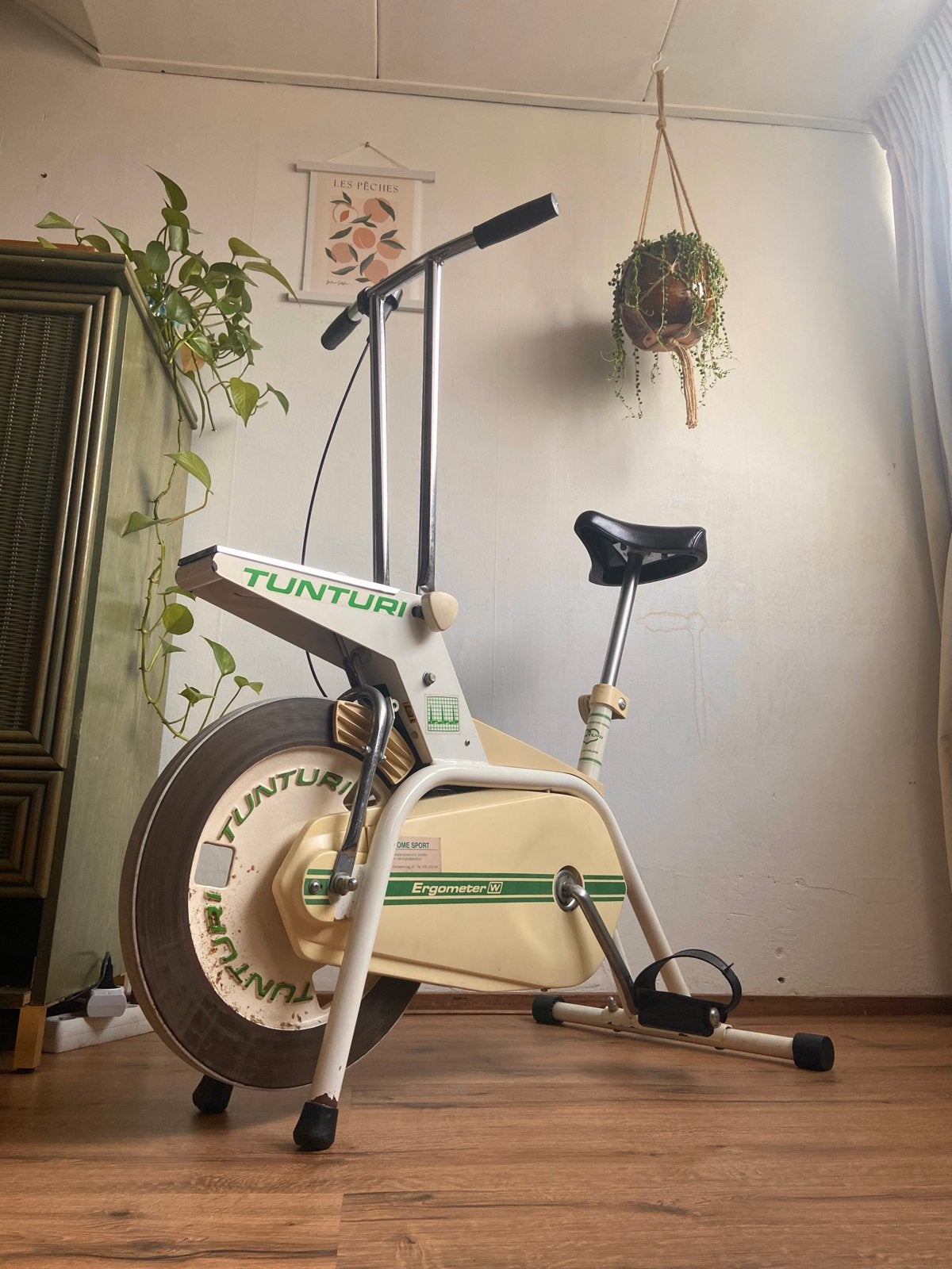 Vintage Tunturi Ergometer Hometrainer - Inclusief handleidin, Sport en Fitness, Fitnessapparatuur, Ophalen, Gebruikt, Metaal, Benen