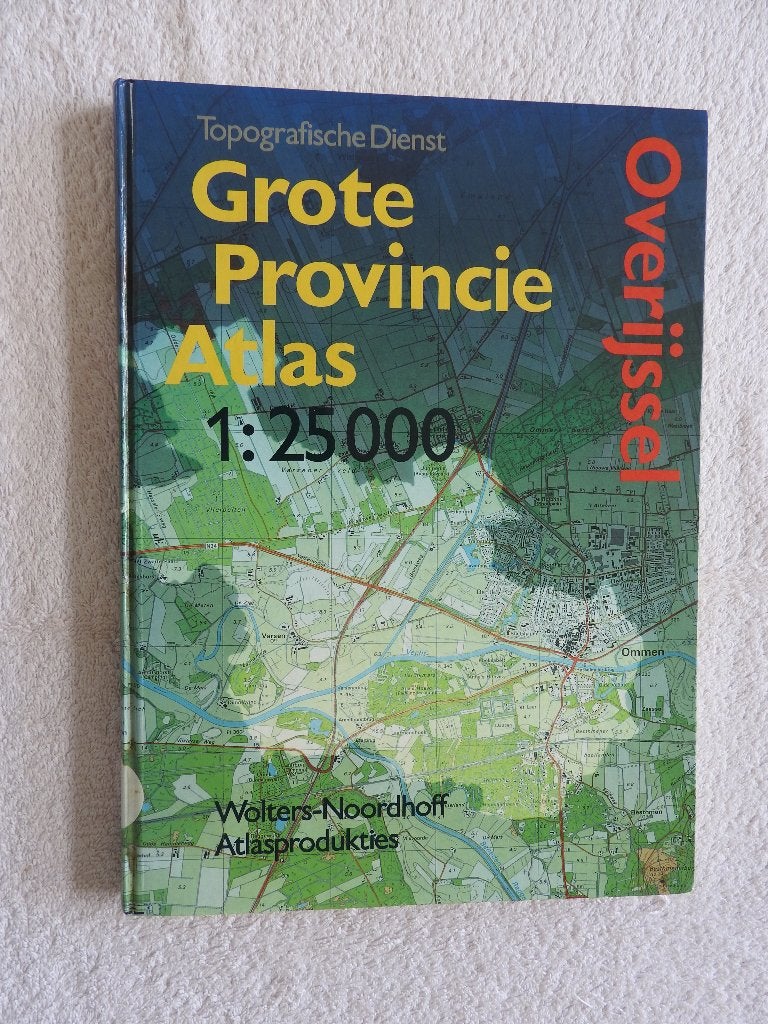 Grote Provincie Atlas 1 : 25000 - Overijssel, Boeken, Ophalen of Verzenden, 1800 tot 2000, Nederland, Landkaart