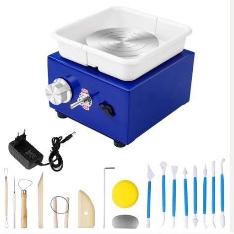 Mini elektrische pottenbakker schijf van RVS met accessoires, Hobby en Vrije tijd, Ophalen of Verzenden, Nieuw