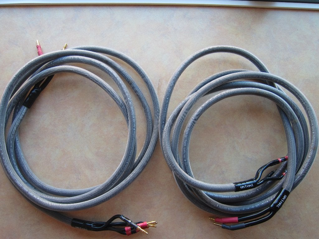 Tara Labs PRISM 8 Helix SA-0F8N speakerkabel, biwire, 2x 4m., Ophalen of Verzenden, Gebruikt, 2 tot 5 meter, Luidsprekerkabel