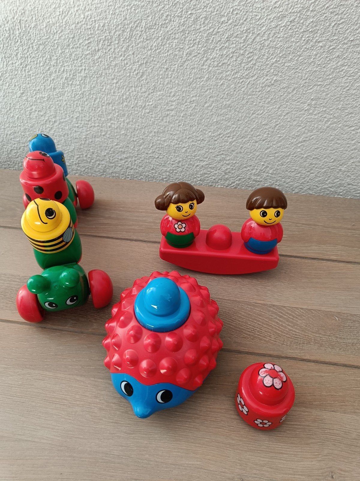 Dulp primo rups egel wipwap poppetjes en dieren rammelblokje, Ophalen, Gebruikt, LEGO
