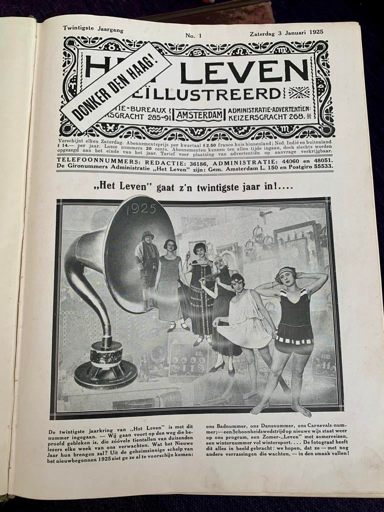 ‘Het Leven Geïllustreerd’, gebonden jaargang 1925., Verzamelen, Tijdschriften, Kranten en Knipsels, Ophalen of Verzenden, 1920 tot 1940