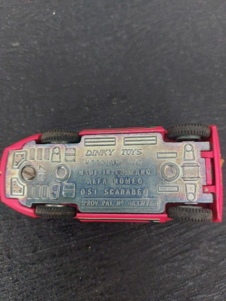 Dinky Toys Alfa Romeo OSI Scarabeo - Vintage Speelgoedauto, Ophalen of Verzenden, Gebruikt