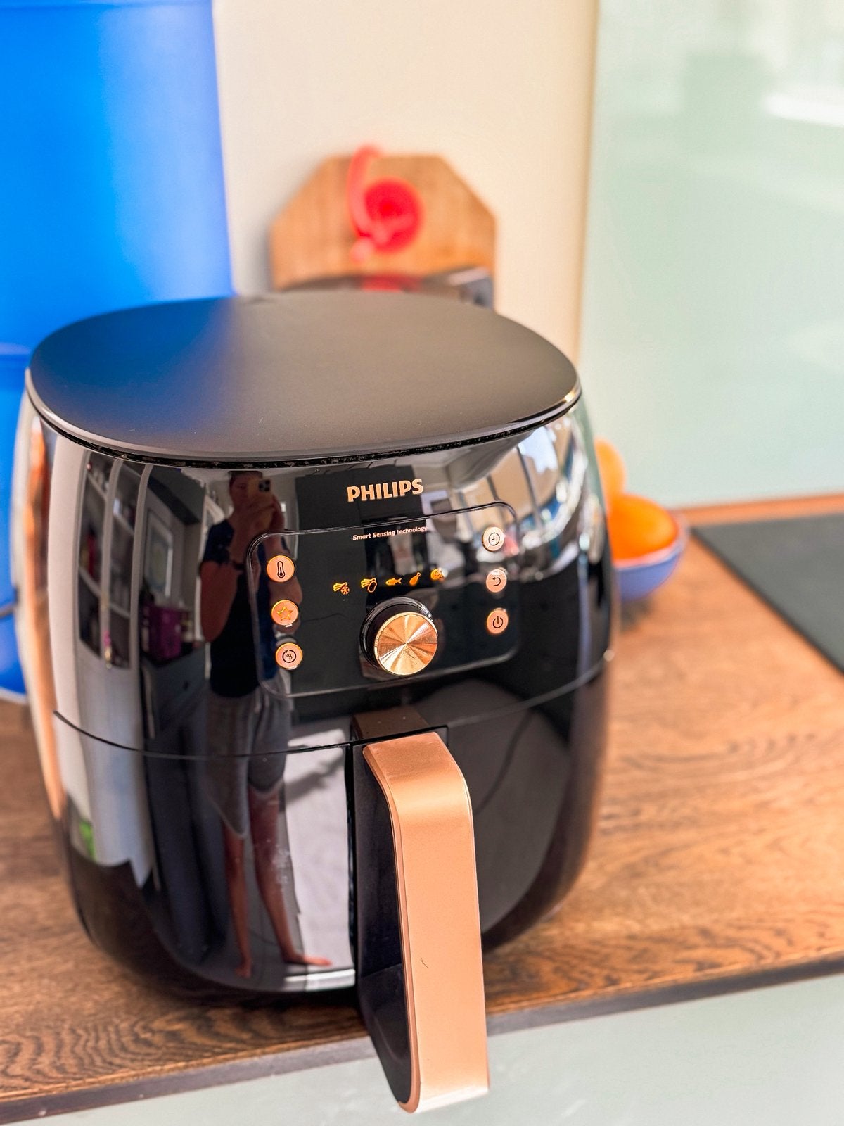 Philips Airfryer XXL Premium HD9867/90 zwart met koper € 300, Ophalen, Gebruikt, Airfryer XXL, 1500 gram of meer