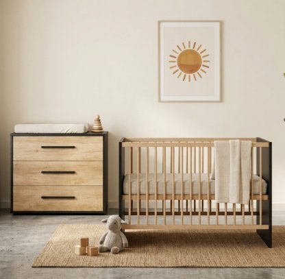 Ledikant en Commode Babykamer, Ophalen, Gebruikt, Ledikant