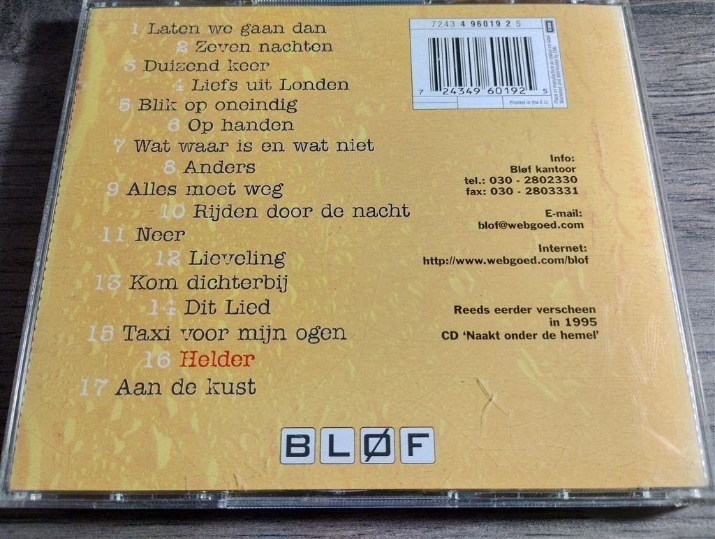 Blof - Helder [ 2 CD], Ophalen of Verzenden, Zo goed als nieuw, Levenslied of Smartlap