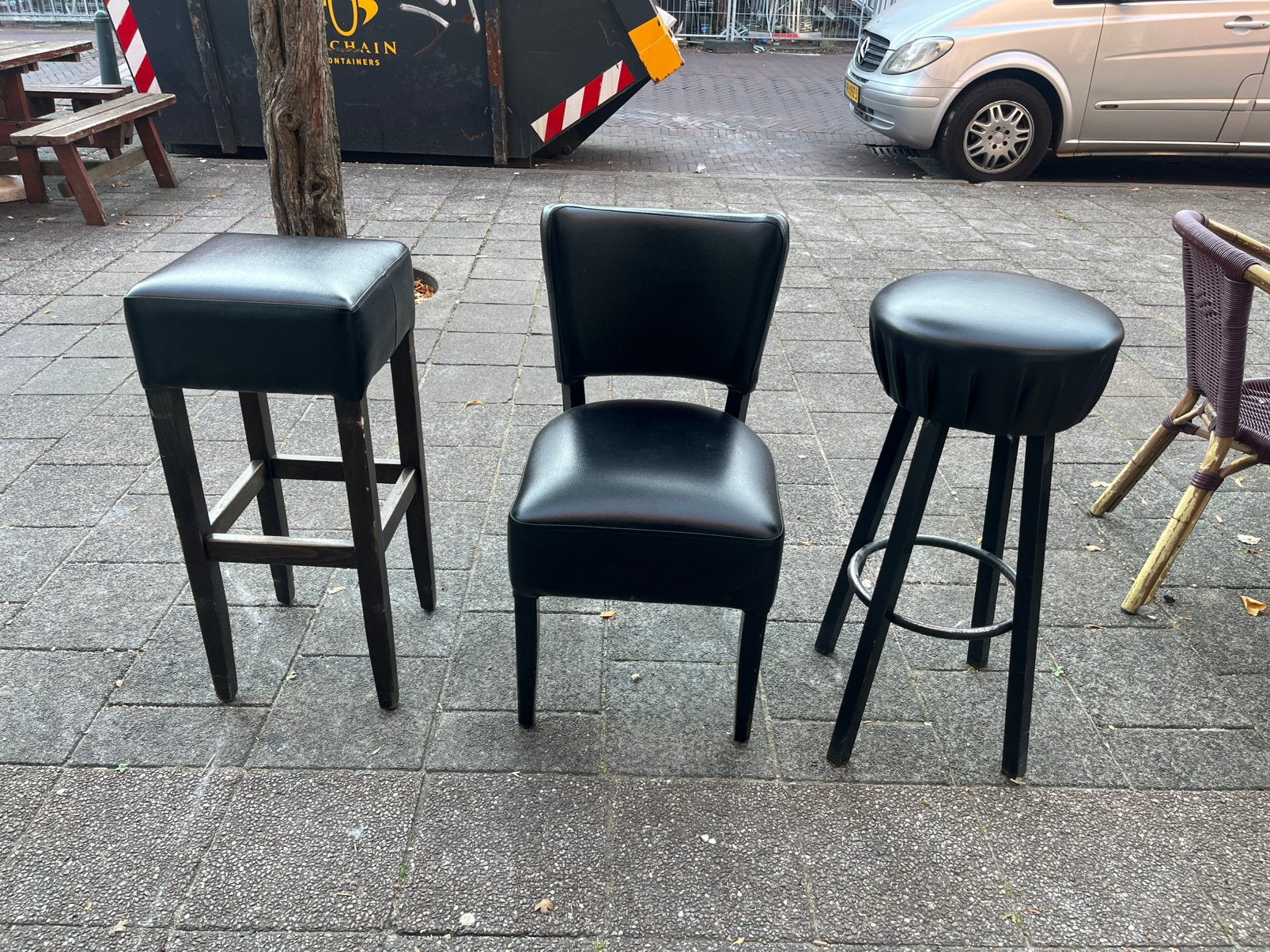 Partij cafe stoelen / krukken, Ophalen, Gebruikt