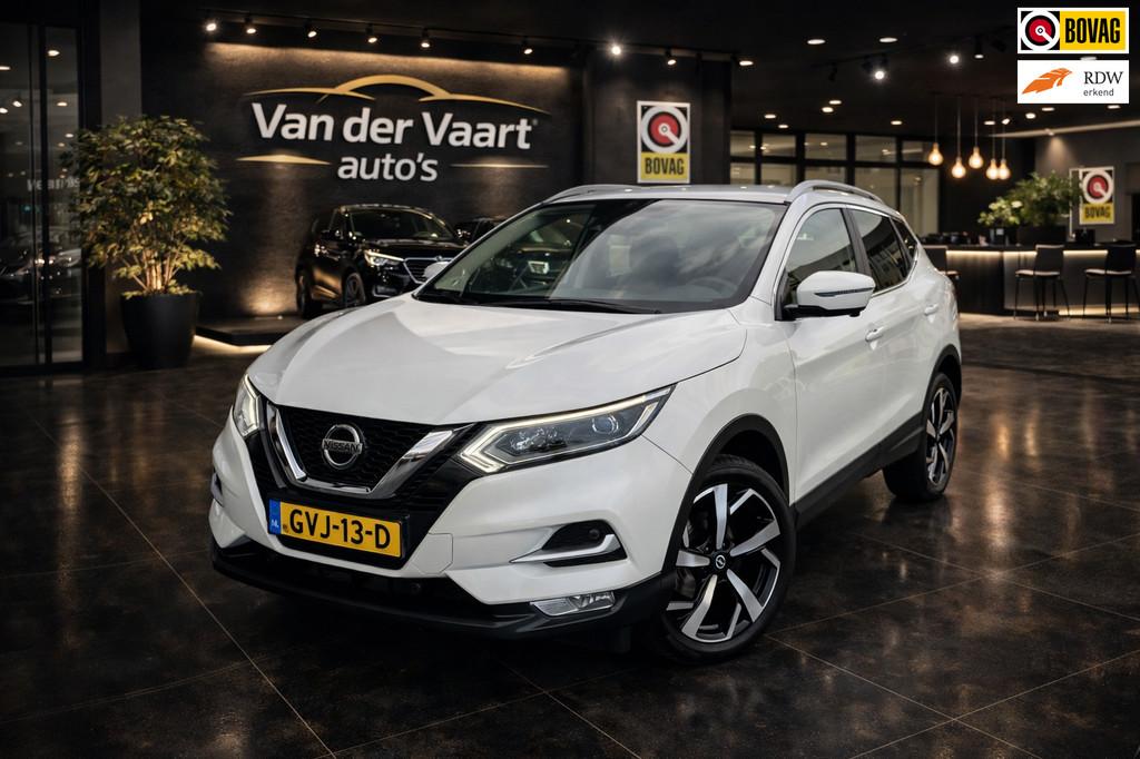 Nissan Qashqai 1.3 DIG-T Tekna AUTOMAAT LEDER NAVI 360CAMERA, Gebruikt, Euro 6, Wit, Leder