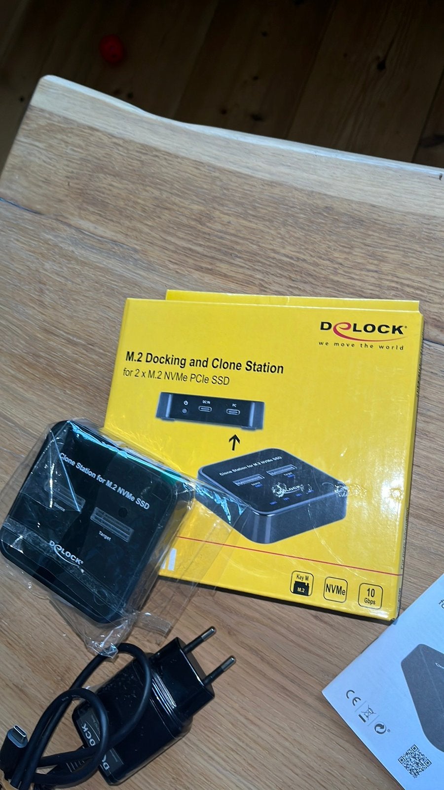 DeLock M.2 Docking and Cloning Station (ALLEEN NVMe) 10 Gbps, Ophalen of Verzenden, Nieuw, Docking station, Harde schijf