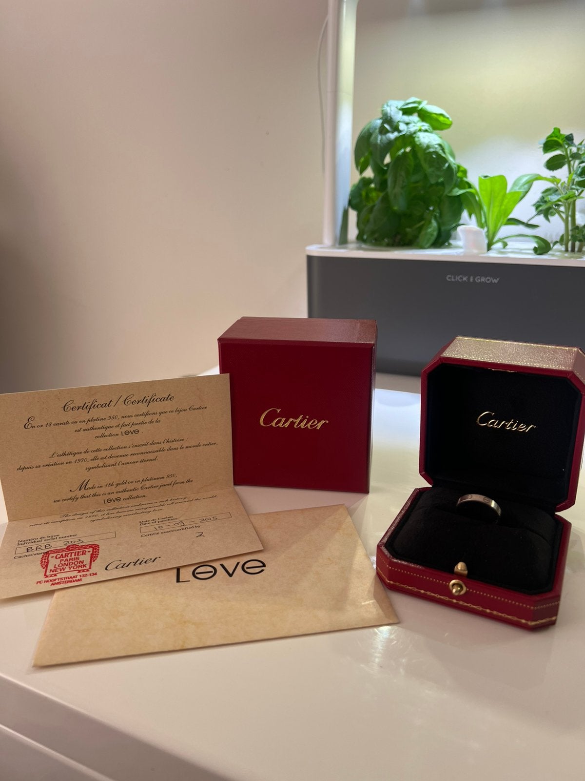 Cartier love ring wit goud, Sieraden, Tassen en Uiterlijk, Ringen, Wit, Ophalen of Verzenden, Zo goed als nieuw, Dame