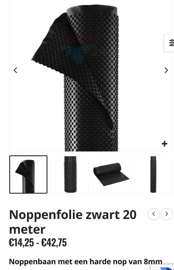 EPDM noppenfolie ruim 90 meter x 50 cm, Ophalen of Verzenden, Nieuw, 15 m² of meer, Folie