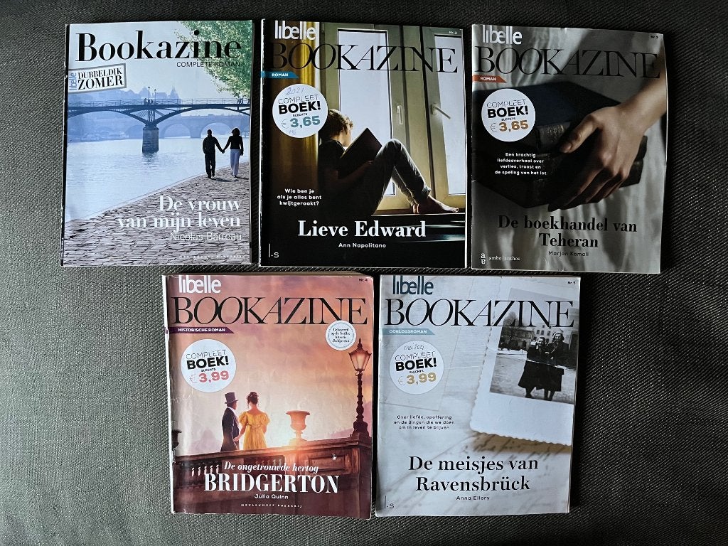 Bookazine's 5 titels. (Roman/Thriller/Biografie) 5 > €10,-, Ophalen of Verzenden, Zo goed als nieuw, Overige typen