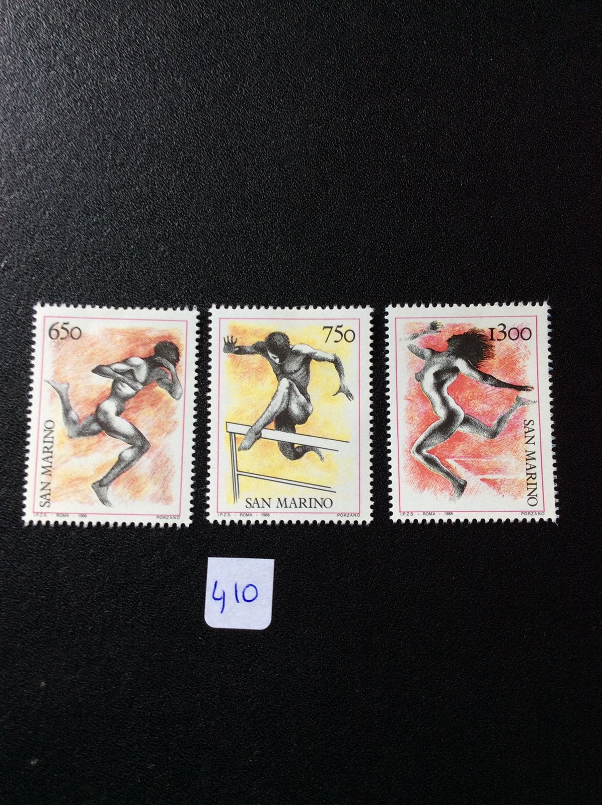 San Marino postzegels 1988 Mi 1399/1401, Ophalen of Verzenden, Overige landen