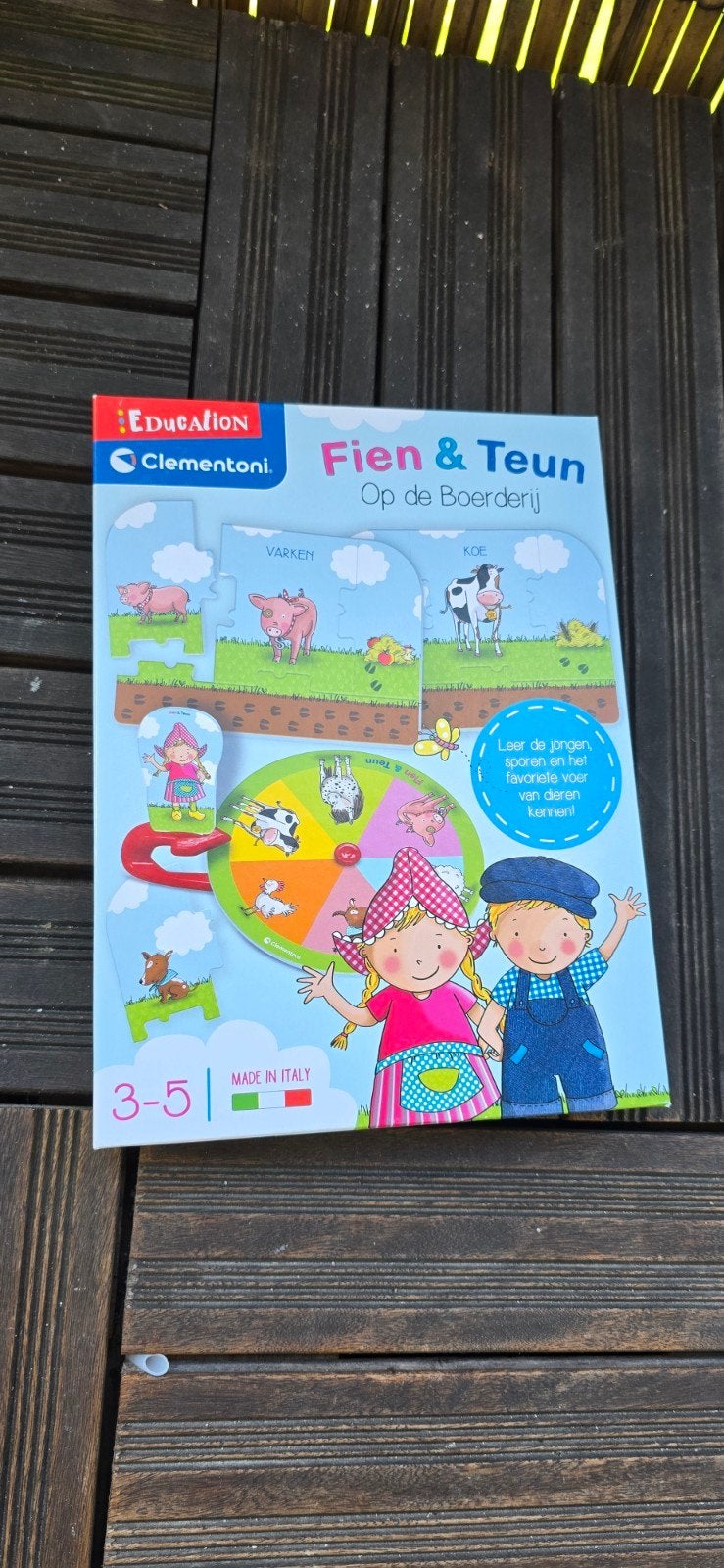 Clementoni Fien & Teun Op de Boerderij educatief spel, Ophalen of Verzenden, Gebruikt, Puzzelen