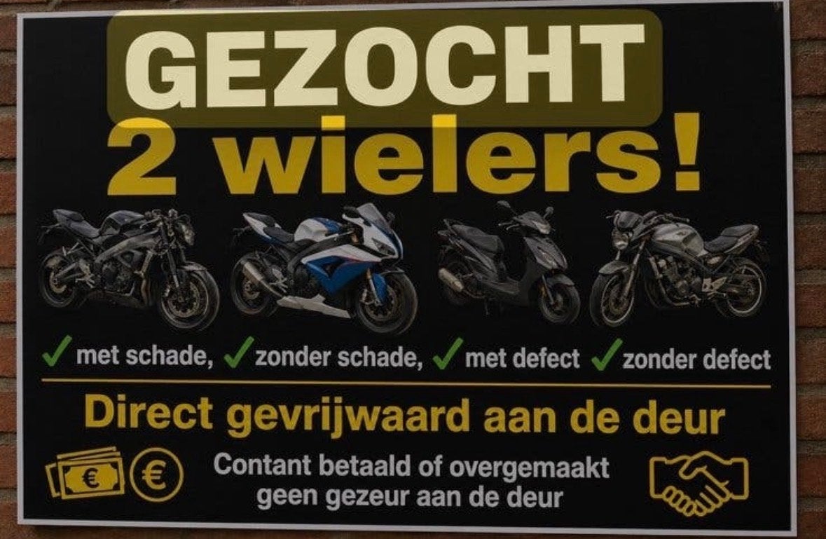 Gezocht: 2-takt brommer, max 600€, geen WOK, Ophalen of Verzenden, Gebruikt, Maximaal 45 km/u
