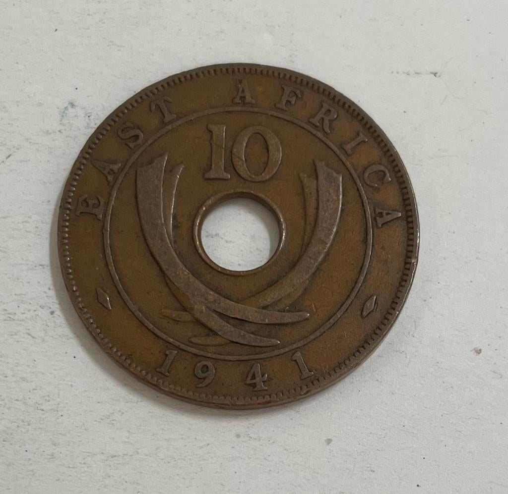 10 cent Oost Afrika 1941, Postzegels en Munten, Munten | Europa | Niet-Euromunten, Ophalen of Verzenden, Overige landen