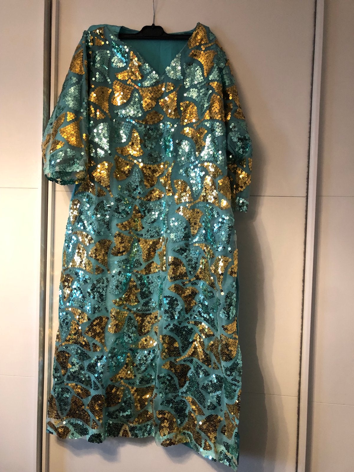 Bollywood Salwar Kameez met pailletten, Overige typen, Meerkleurig, Maat 42/44 (L), Ophalen of Verzenden