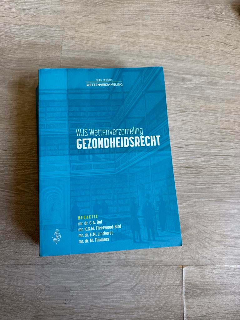 WJS Wettenverzameling Gezondheidsrecht, Ophalen of Verzenden, Gamma, Zo goed als nieuw, HBO