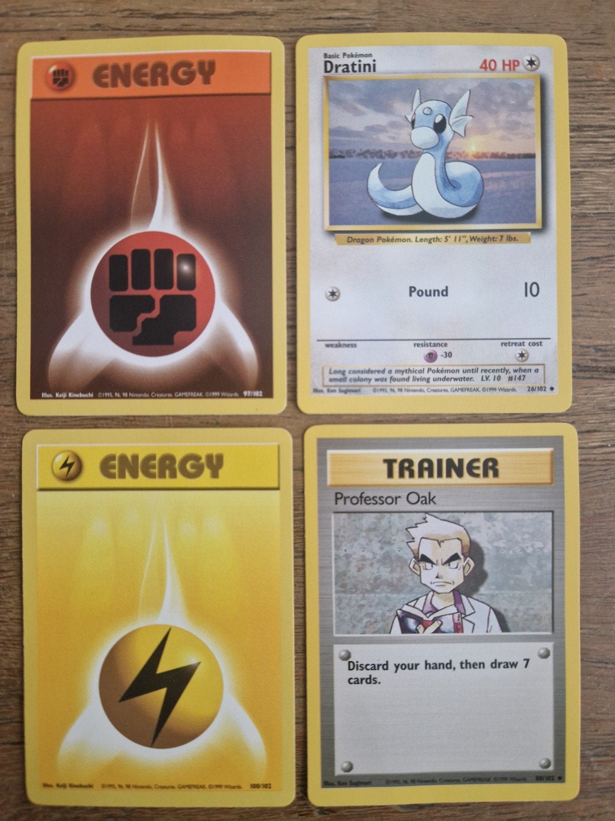 Pokémon Kaarten: Dratini, Professor Oak & Energiekaarten, Ophalen of Verzenden, Nieuw, Meerdere kaarten