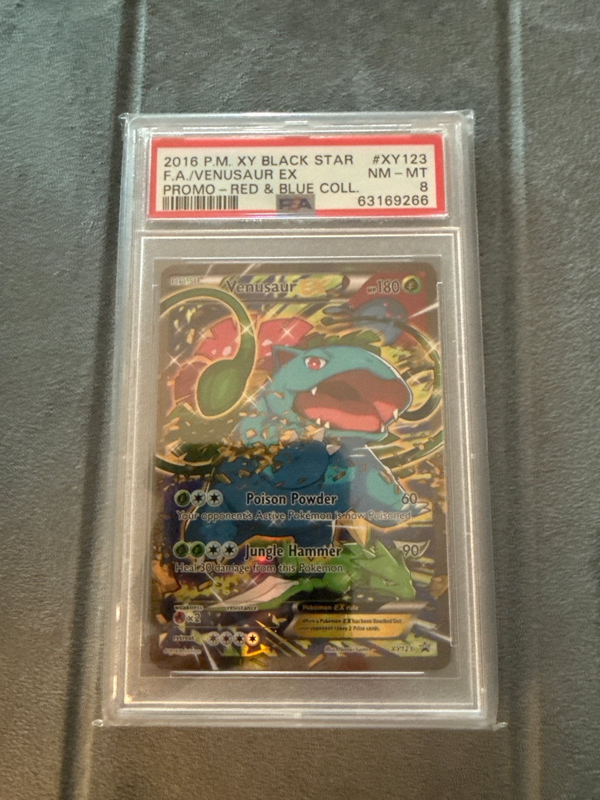 Venusaur EX XY123 Black Star Promo PSA 8 Pokemon Kaart, Hobby en Vrije tijd, Verzamelkaartspellen | Pokémon, Ophalen of Verzenden