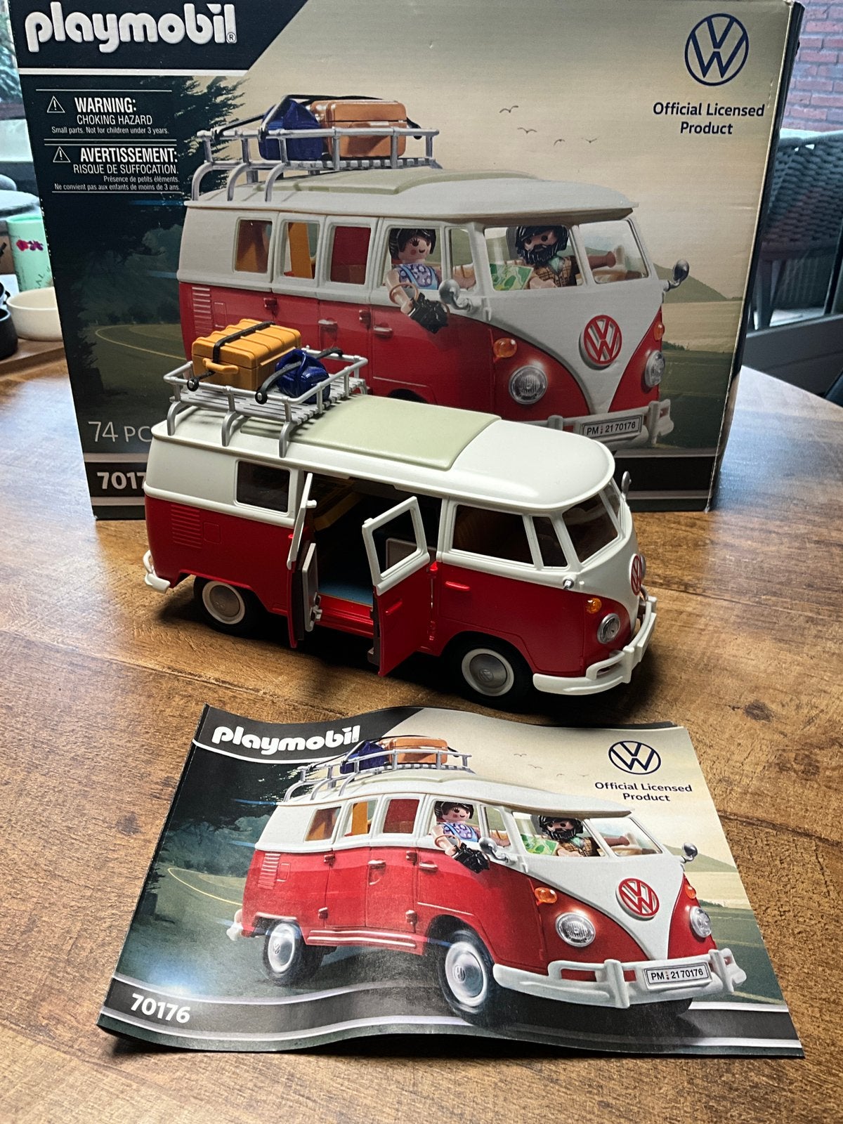 Playmobil Volkswagen T1 Camping bus 70176 met doos., Kinderen en Baby's, Ophalen of Verzenden, Zo goed als nieuw