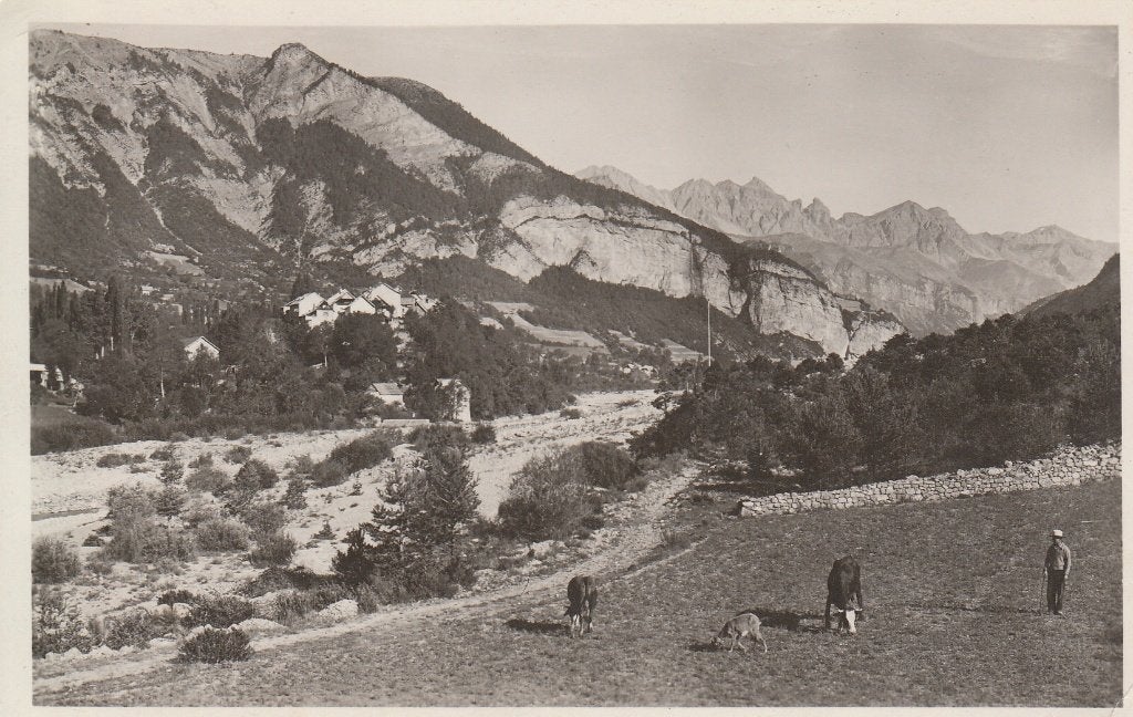 Q026 ansichtkaart st martin Frankrijk 1948 2 postzegels, Ophalen of Verzenden, 1940 tot 1960, Gelopen, Frankrijk