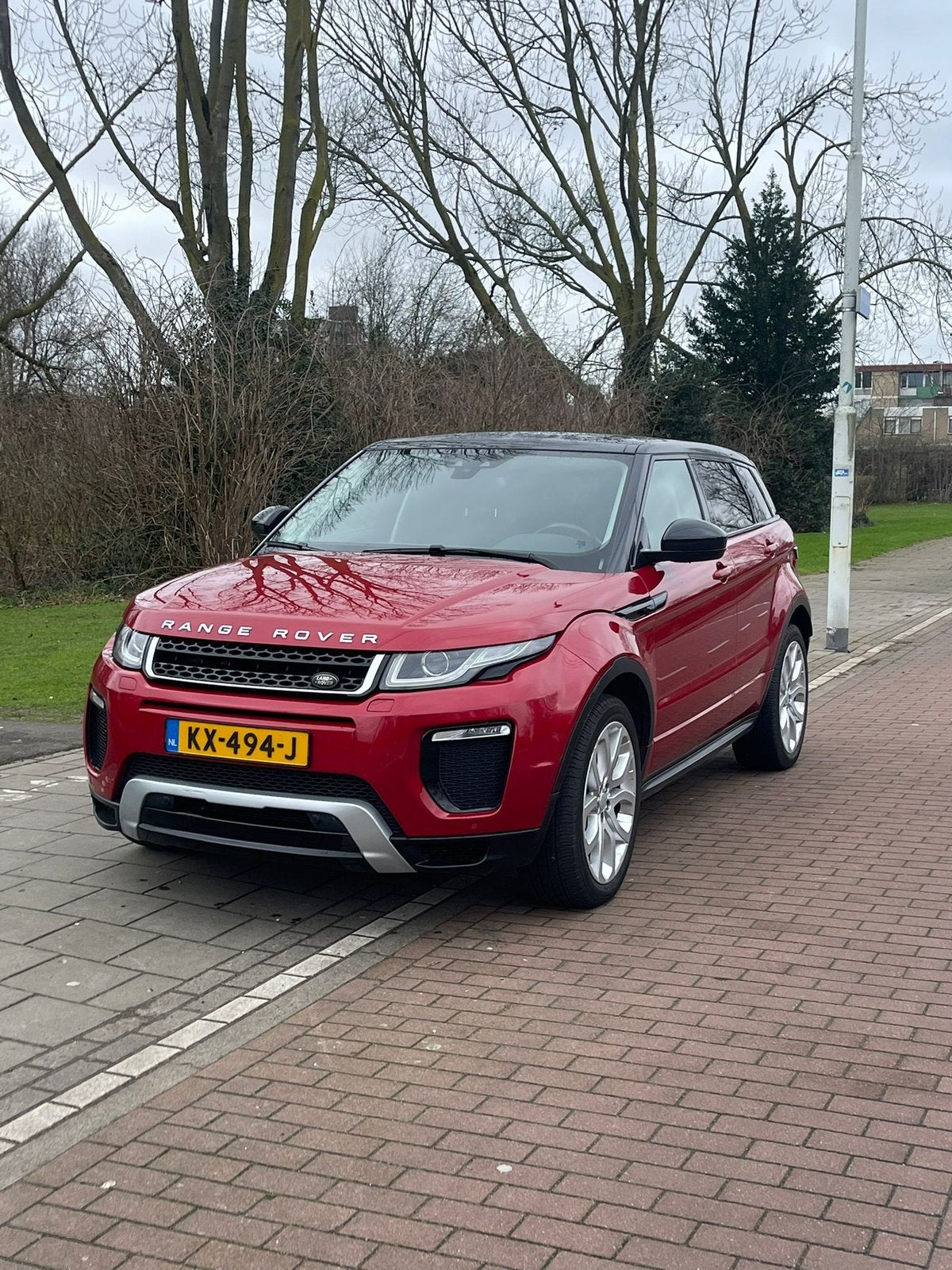 Land Rover Range Rover Evoque rood, Auto's, Automaat, 2000 kg, 179 pk, Leder