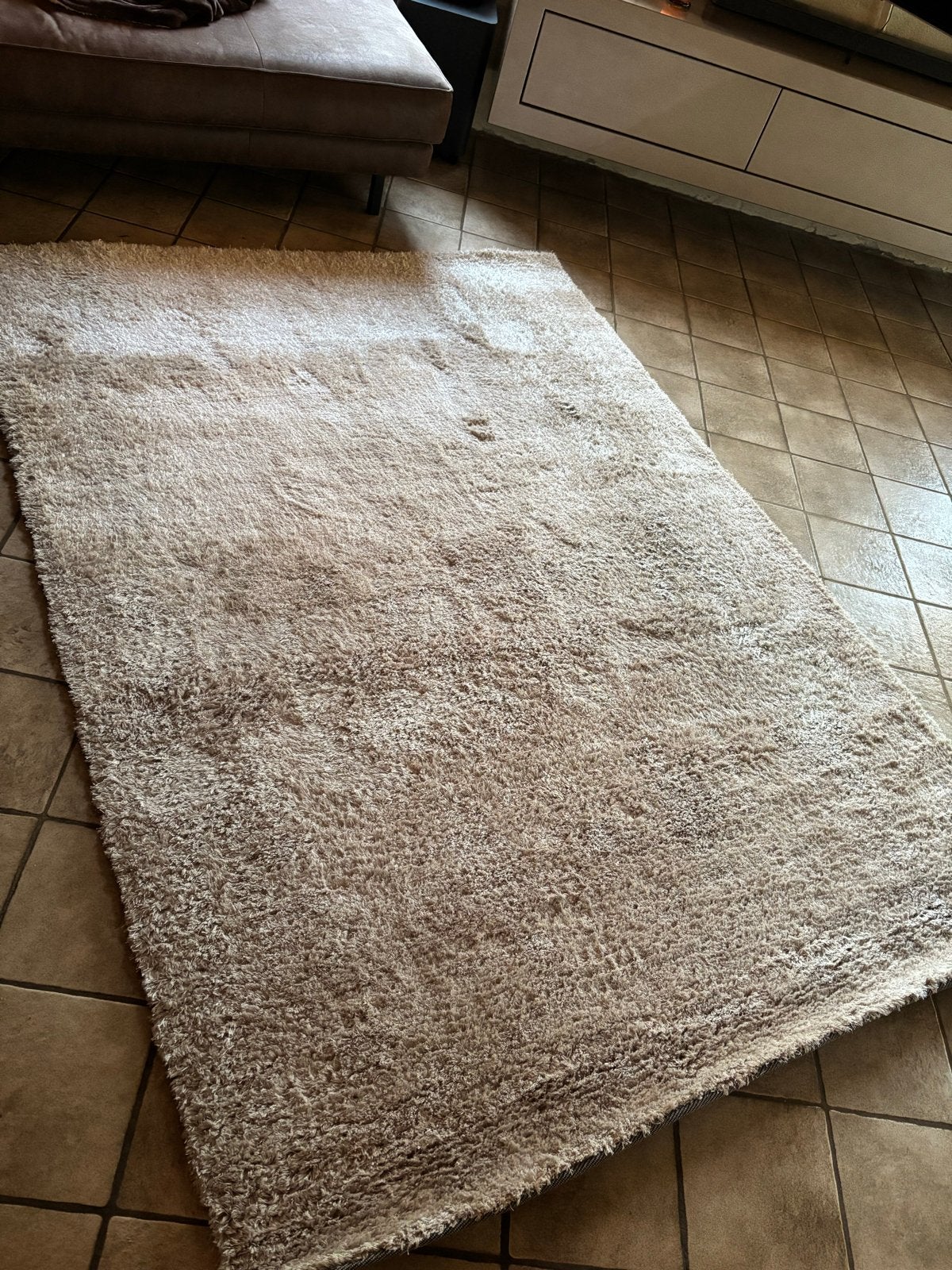 Zo goed als nieuw vloerkleed van Kwantum, Huis en Inrichting, Beige, 150 tot 200 cm, 200 cm of meer, Ophalen of Verzenden