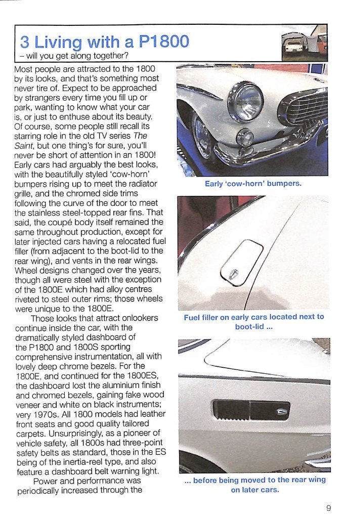 Volvo P1800/1800S, E & ES 1961 to 1973, Auto diversen, Verzenden
