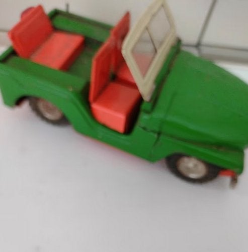 Vintage Speelgoed, Blikken Jeep - Restauratieproject, Antiek en Kunst, Antiek | Speelgoed, Ophalen of Verzenden