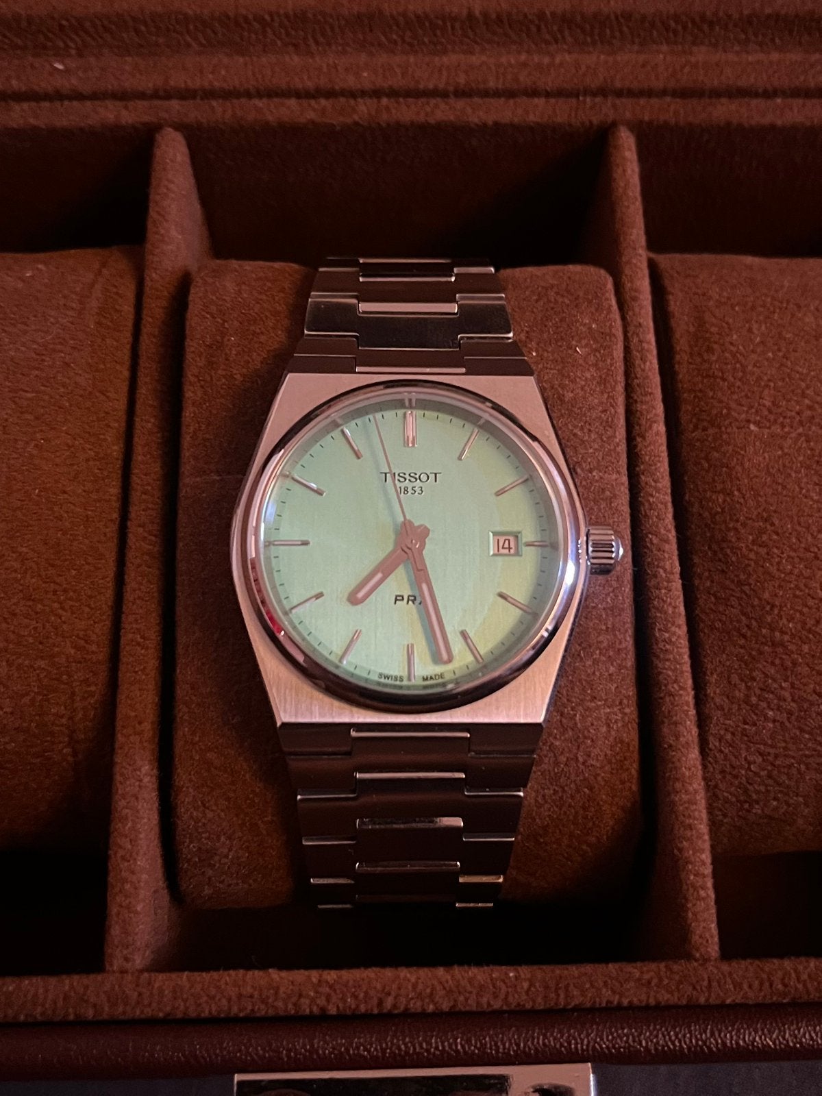 Tissot PRX quartz, 35mm, Sieraden, Tassen en Uiterlijk, Horloges | Antiek, Staal, Met bandje, Tissot, Polshorloge