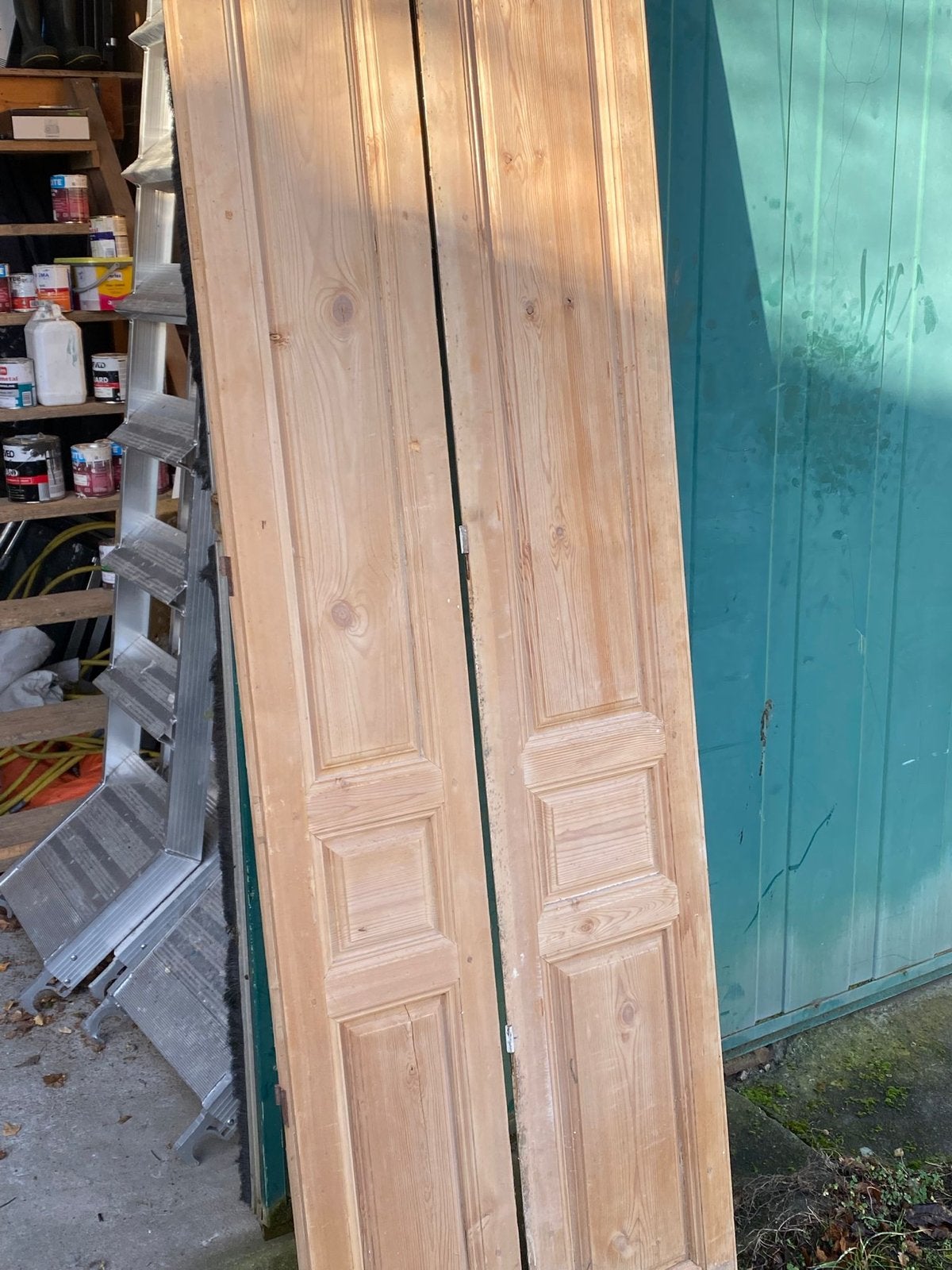 12 Blanke Houten Luiken voor Binnen - H2.70m B0.70m, Ophalen, Gebruikt, Minder dan 80 cm, 215 cm of meer