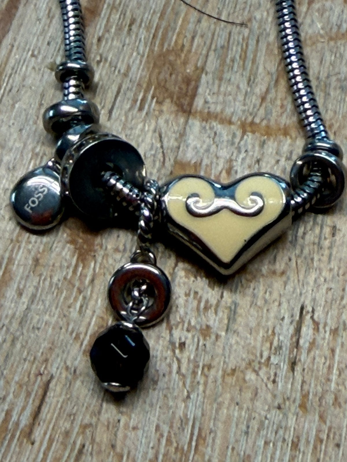 Ketting van het merk Fossil, Ophalen of Verzenden, Zo goed als nieuw, Zilver, Overige materialen