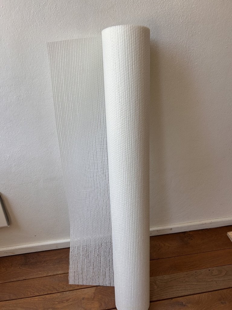 Glasvlies behang 120cm breed - 16 meter over, Ophalen, Glasvezelbehang, 10 tot 25 m², Wit