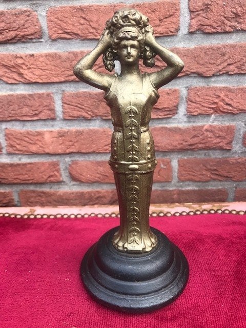 art-deco kariatide, Art deco, Ophalen of Verzenden, 20 - 50 cm, Beschilderd