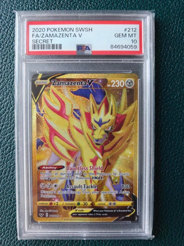 Pokémon Zamazenta V 212 Secret Rare PSA 10, Ophalen