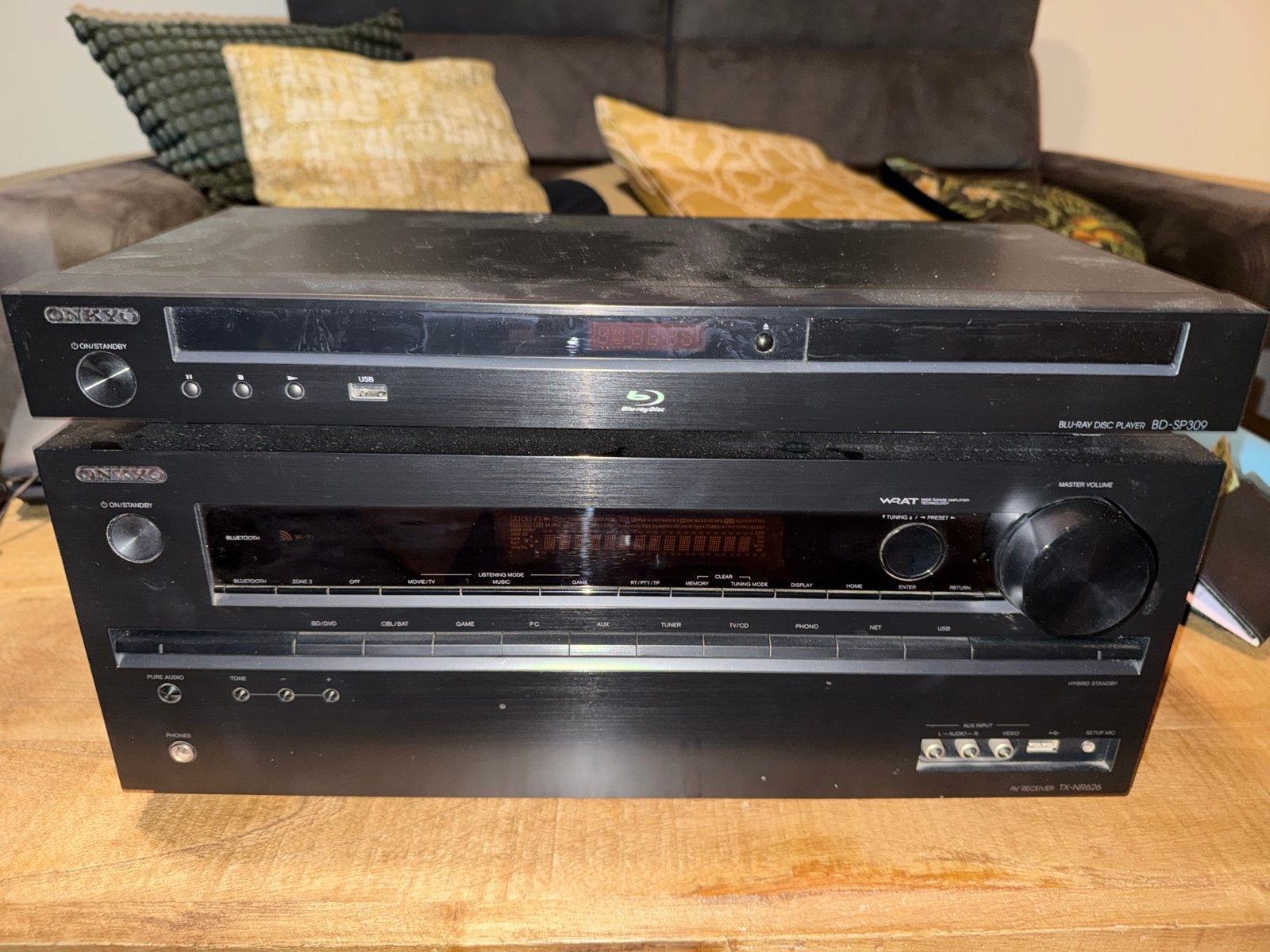 Onkyo AV-receiver set TX-NR626 + Blu-ray speler, Ophalen, Gebruikt, Overige merken, Blu-ray-speler