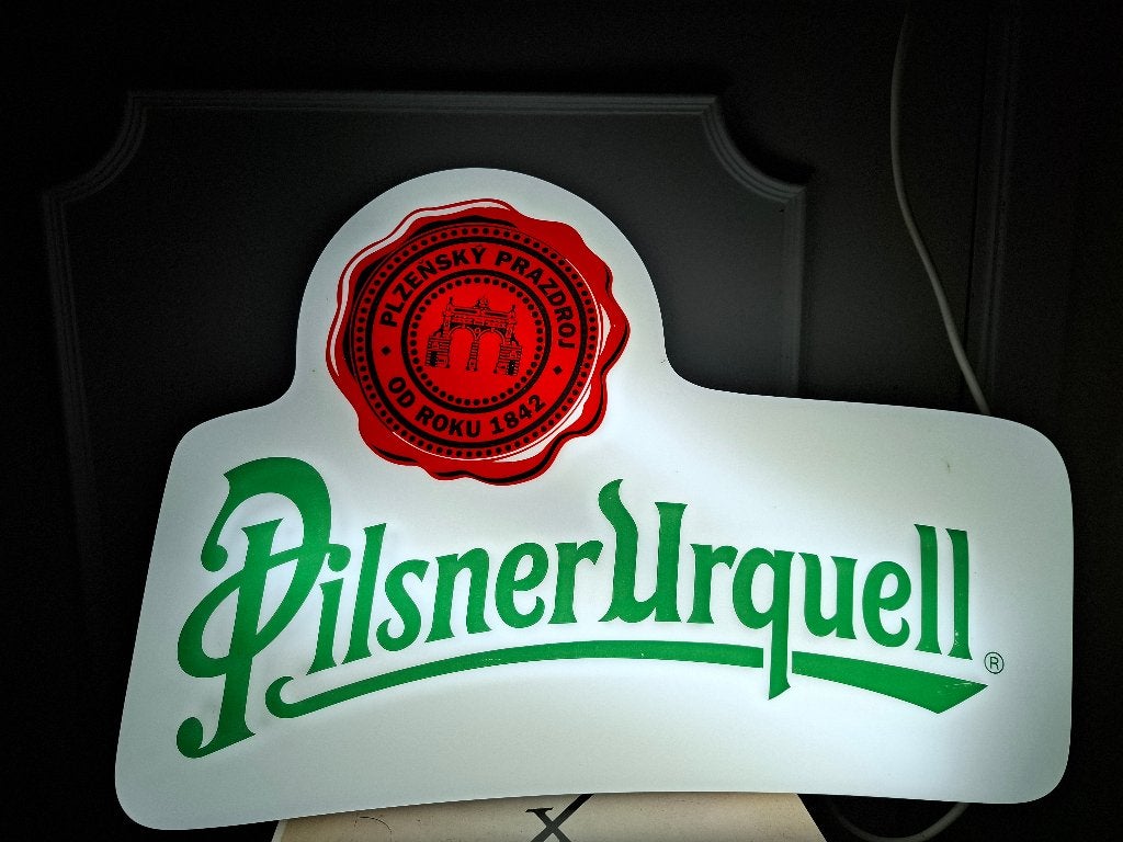 Originele lichtreclame Pilsner Urquell, Ophalen of Verzenden, Nieuw, Lichtbak of (neon) lamp
