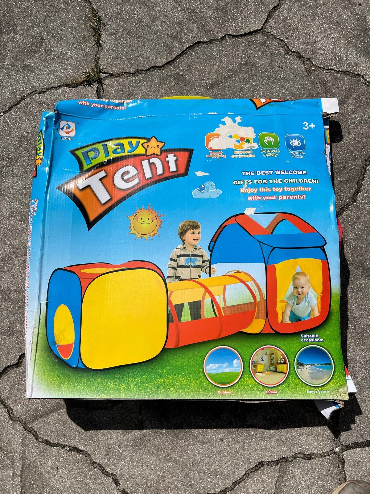 Play Tent Speeltent met Tunnel voor Kinderen, Ophalen, Gebruikt