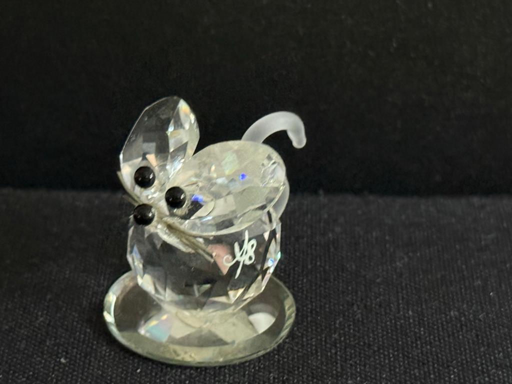 Swarovski Kristal Muisje - Schattig Decoratief Beeldje, Verzamelen, Swarovski, Ophalen, Zo goed als nieuw